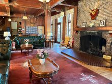 Inside the lodge lobby