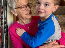 Best buds. Even though his two natural grandmothers and grandfather were present, Ethan made a point of running up to Joyce and giving her several spontaneous hugs. Melted her heart of course.