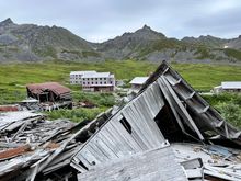 As you can see, some buildings were restored but others are left to decay 