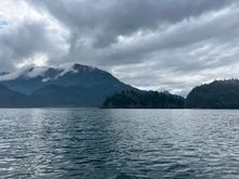 Back into the water crossing the Cove inlet