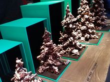 Chocolate trees at Patrick Roger, Paris.