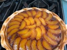 Upside-down peach cake!