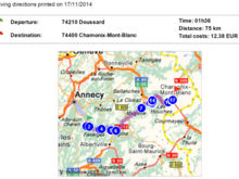 It was a 75 km distance. But it took us 2.30 hours to reach. 
I am surprised at the date on this map. I was ready with it 6 months prior to our trip. Usually these are done in the last month.