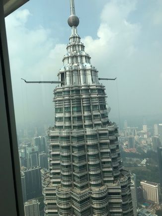 We were in tower 2. The view is tower 1.