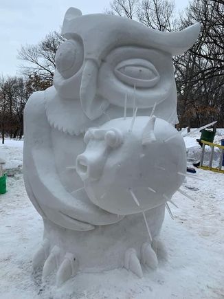 Ziggy made me post this!
Snow Sculpting Competition in my community.
The Winner: Hootie and the Blowfish!