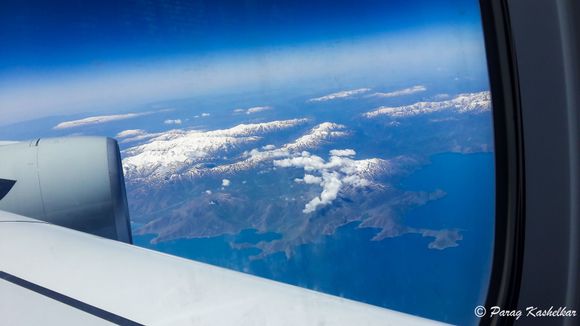 Flying over the Alps