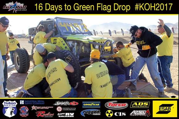 Johnson Valley CA near 29 Palms - an opportunity for a good welder who knows how to be part of a team (volunteer pit crew).  DS in the black sweat shirt. 