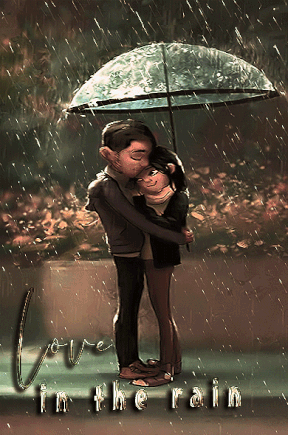 Oh !!!    You two look so sweet holding each other and swaying in the rain !!

This is your annual Special Day.  Enjoy Happy Togetherness!!