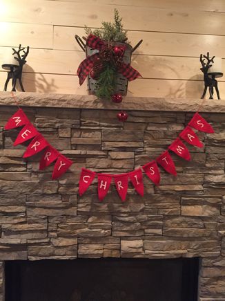 My mantle. Just enough Christmas for me. 