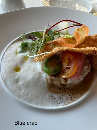 Crab dish that has so many components. Simply divine! 