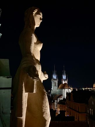  View from our 7th floor window in Prague. 