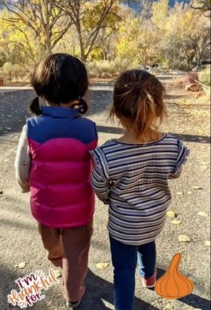 Cousin walks.  They are both two and loads of fun.