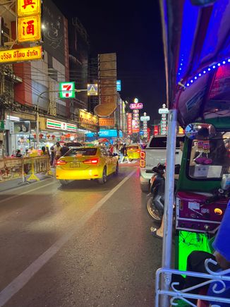 Riding in heavy traffic