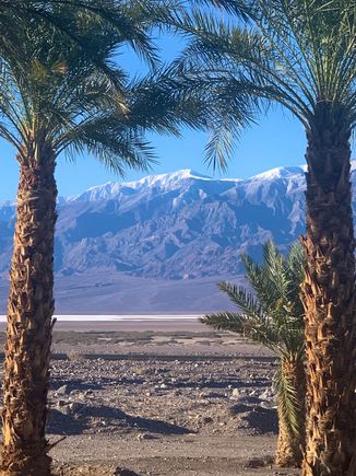 The rain missed us in the valley on Day 1, but the mountains were topped with snow! Icing on the scenery cake!!!