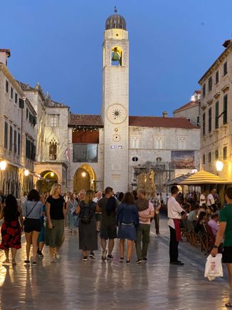 On the Stradun, looking toward the Bell Tower 