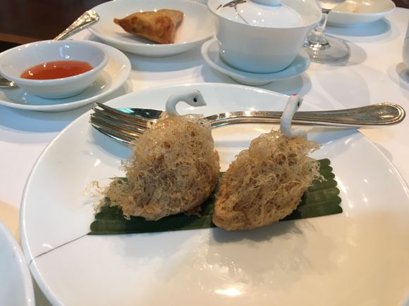 Fancy dim sum.shrimp and sausage