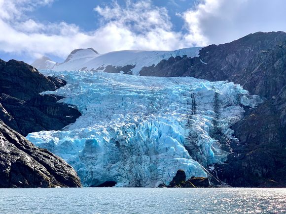 We took a zodiac ride to this glacier