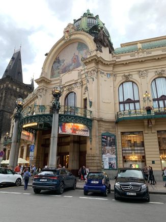 Prague Municipal House where we caught a wonderful one hour classical music concert this evening. 