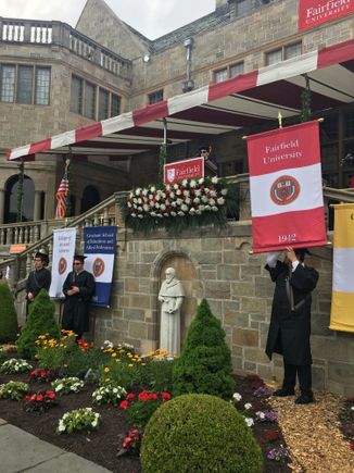 My beautiful alma mater. That is a statue of St. Ignatius in the front. 