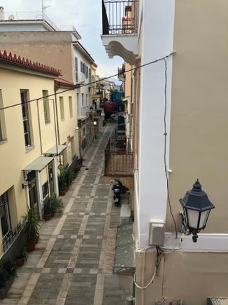 View from our room at Omorfi Poli