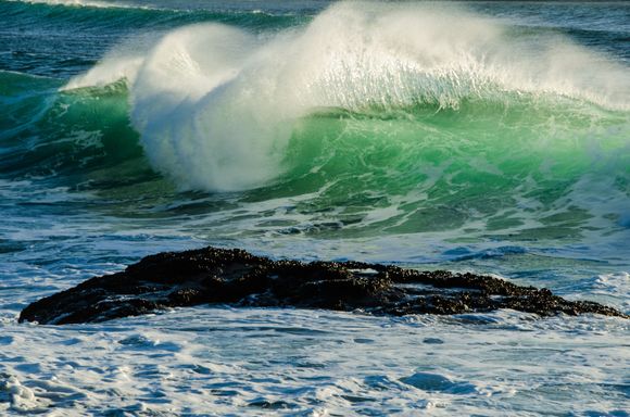 Cox Bay is pummeled by Pacific breakers.