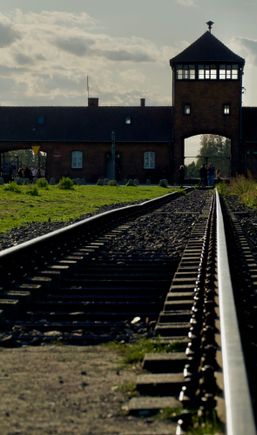Auschwitz II aka Birkenau, maybe a mile from Auschwitz I, and where most of the murders occurred.