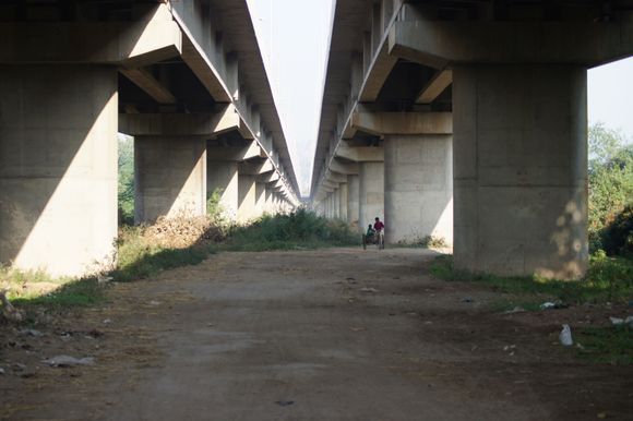 We walked from this bridge...