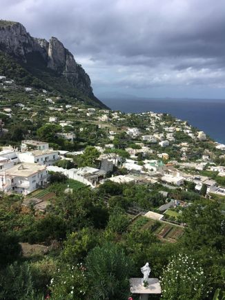 First view, after getting off the funicular at La Piazzetta