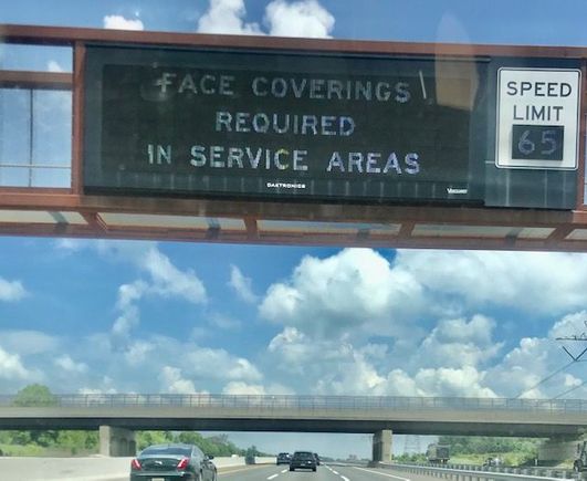 Every State had signs to wear a mask.  Everyone we saw obeyef.