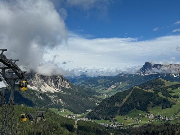 From Corvara, we took the Boè gondola to the top of the Sella Massif--view here from the top of the lift