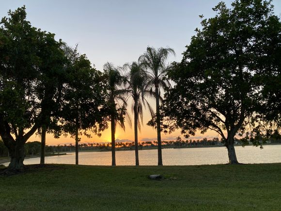 Sunset on way to dinner