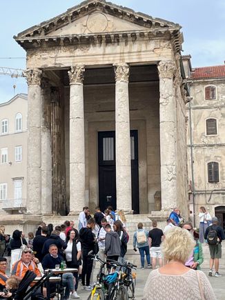 Temple of Augustus in Old Town.  Partially destroyed in the war but rebuild in 1946