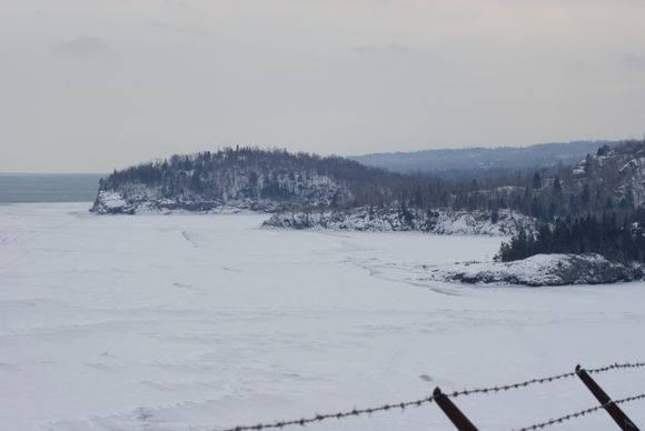 Typical shoreline view from a lighthouse.