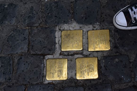 These Holocaust memorial plaques always stop me in my tracks.