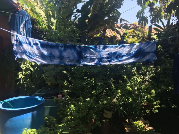 Scarf (?) that I dyed with indigo.  