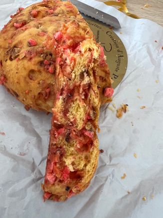 Indulging on too of this bread