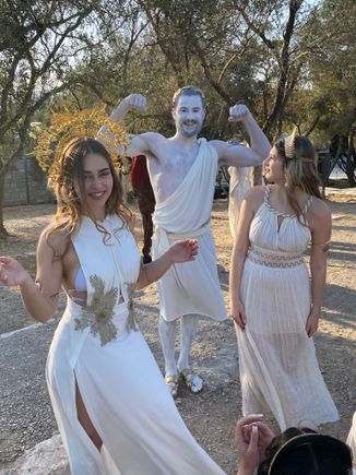 Some ancient Greeks we met on our visit to the Acropolis!
They were rehearsing for a show that would be presented in the theater that evening
