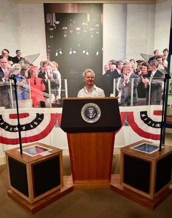 Trying to look Presidential….