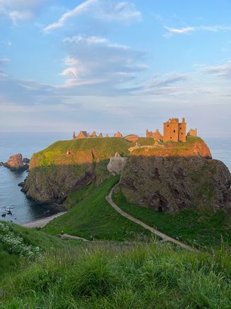 Sunset at Dunnottar.  No stairs needed for this view.