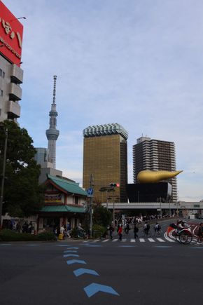 Tokyo Skytree and Flamme d'Or East of the Sumida River