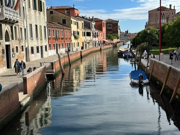 Walking along one of the back canals