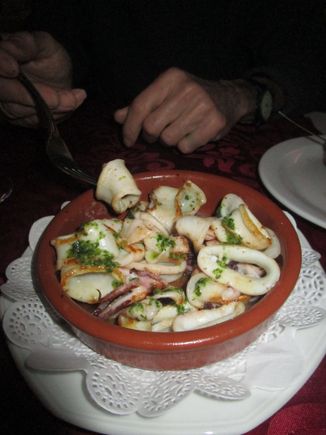 Roasted calamari - yum!