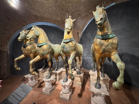 The original bronze horses - they are now in the museum