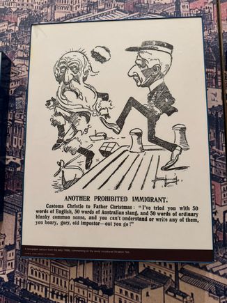 Interesting display at the Immigration Museum