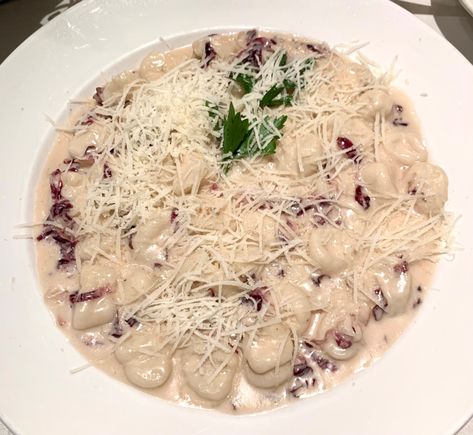 Gnocchi with a taleggio cheese sauce 