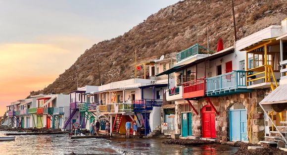The colourful village of Klima