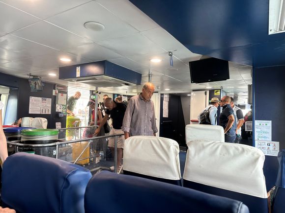 Aboard Liberty Lines ferry to Salina, from Milazzo Porto.