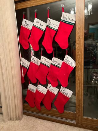 13 stockings, all because 2 people fell in love in 1975 I am blessed.