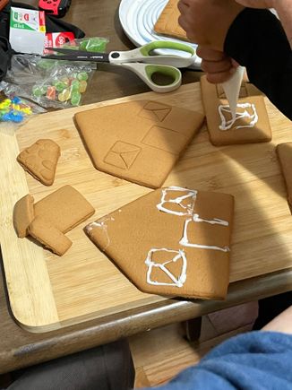 Gingerbread house construction 
