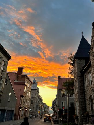 A beautiful sunset over Quebec.
